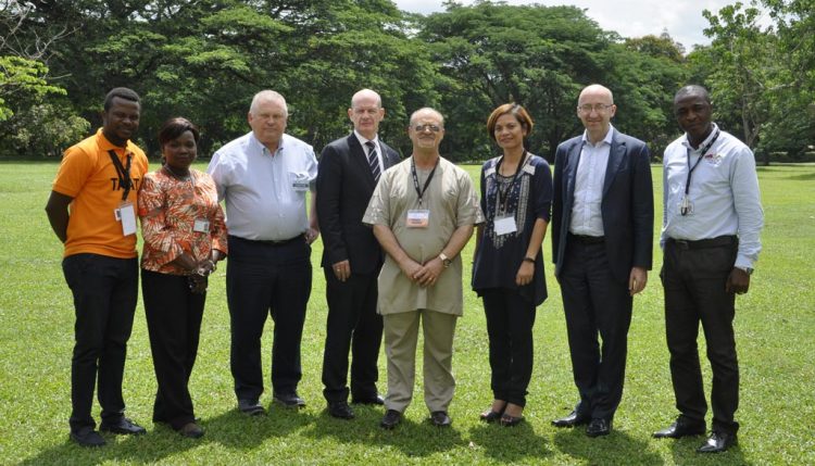 Picture of L-R: Dare Odusanya, Winifred Akinpelu, Patrick Boyle, H.E. Ambassador Seán Hoy, DDG Kenton Dashiell, Katherine Lopez, David Butler, and Layi Olatunji.