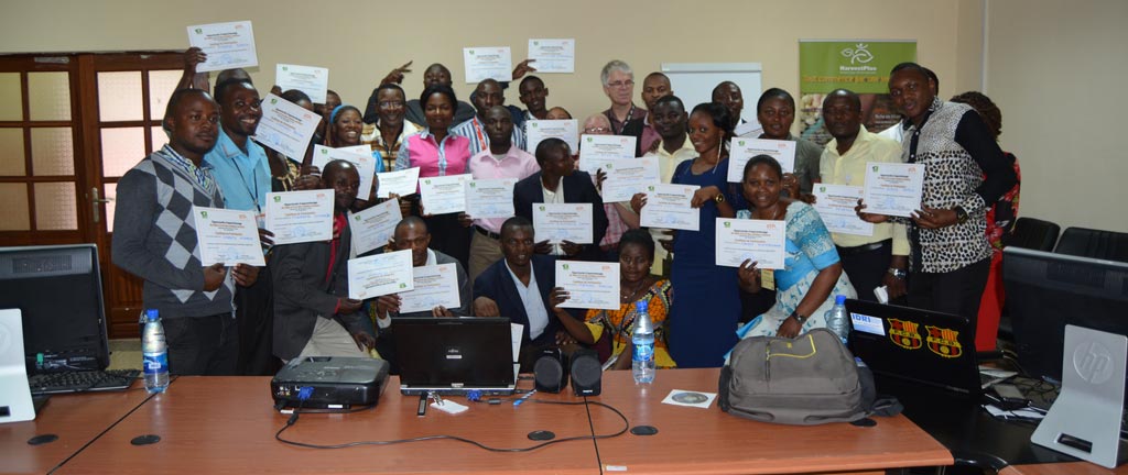 Picture of Youth Agripreneurs display their certificates of participation after the training.
