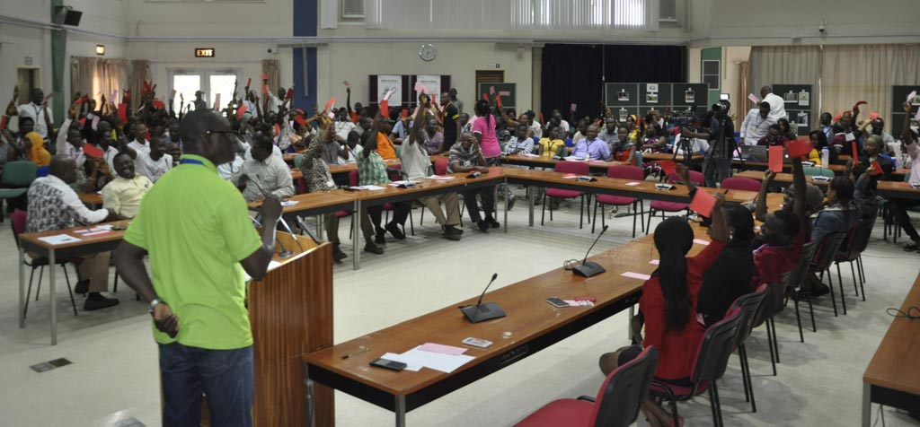 Picture of The IITA community in Ibadan actively participated in the first-ever debate on risks.