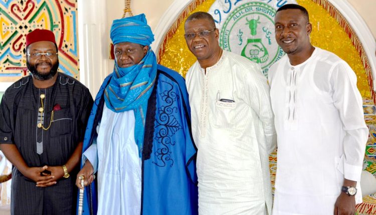 Picture of Hon John Abraham Godson, former Polish MP; Emir of Keffi, Alhaji Dr Shehu Chindo, Yamusa III; Gbassey Tarawali, IITA Abuja Representative; and Obinna Chukwuezie, IITA Communication Officer.