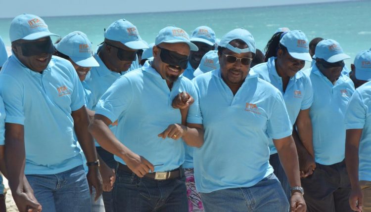 Picture of staff of the SA Hub during team building exercise