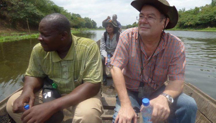 Picture of Visitors went to the Akpome and Hlankpa localities along the river Hlan where natural enemies of the cowpea pod borer were released.