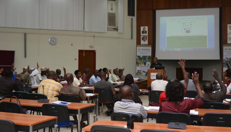 Picture of participants at the commodity management workshop.