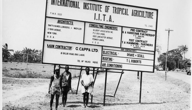 Picture of IITA sign in 1967