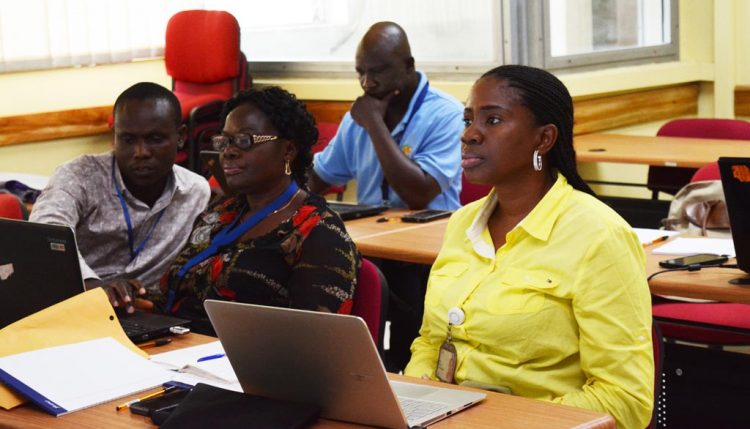 Picture of participants learning how to make good presentations using PowerPoint is a basic skill in the workplace today.