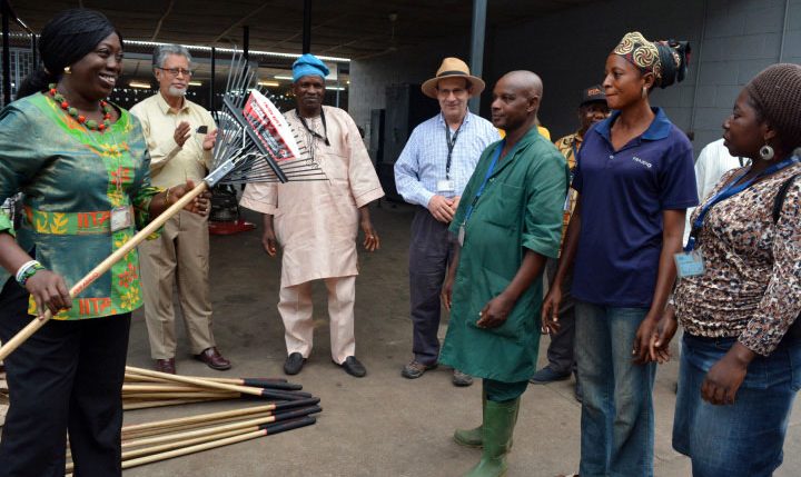 (L-R) Elizabeth Parkes, Waheed Quader, Sikiru Asifat, Peter Kulakow, and FMS Unit members.