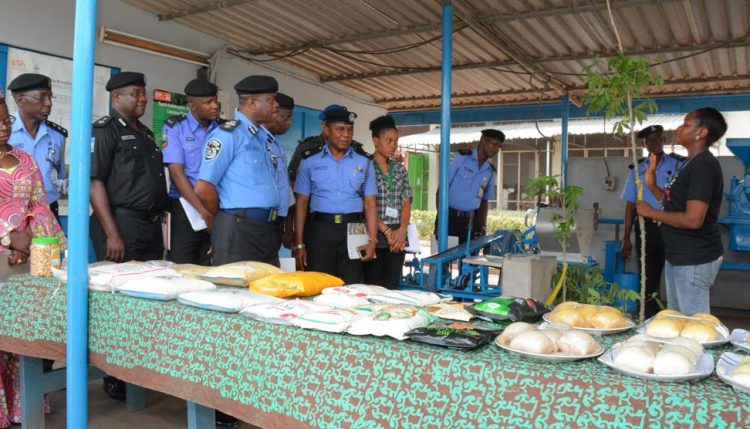 Picture of Delegation at Cassava processing unit.