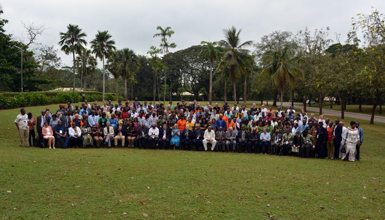 Group photo of IITA50 science conference participants.