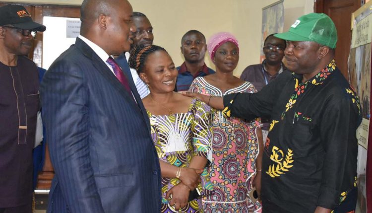 Picture of DG Sanginga led His Excellency, Governor Claude Nyamugabo Bazibuhe of South Kivu on a tour of the IITA Kalambo facilities
