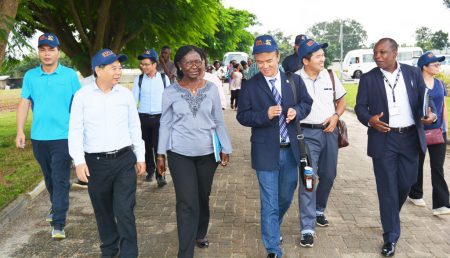 Picture of CATAS delegates on a guided tour around the IITA-Abuja Station
