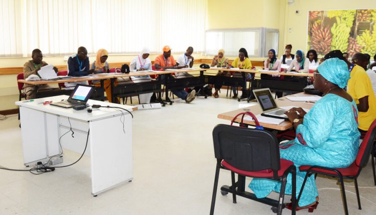 Picture of participants undergoing an evaluation exercise during the training