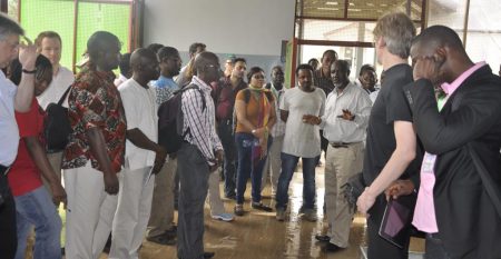 Picture of Biomass Web group visit IITA facilities, including cassava processing center, BIP, Agripreneurs; and ILRI outstation.