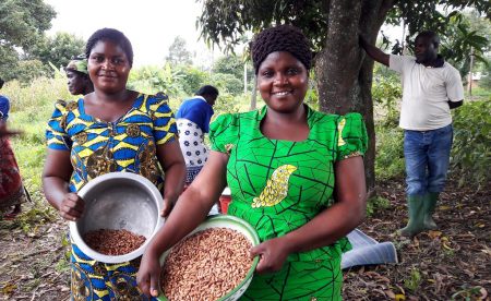 Picture of Women farmers benefit from legume production and technologies.
