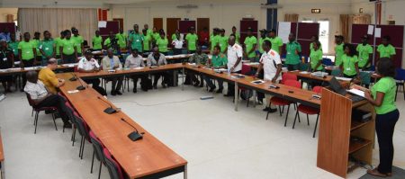 Picture of Youth Agripreneurs undergo training in agribusiness management in IITA