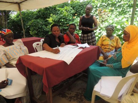 Picture of A group of women in group work during one of the feedback workshops.