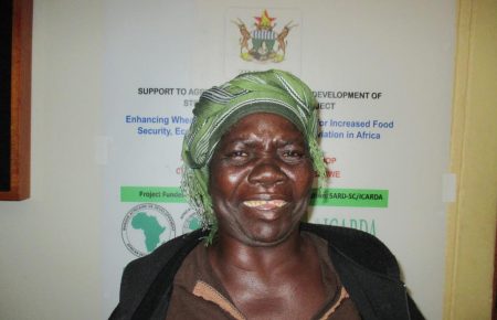Picture of Sabina Nyahuye - female wheat farmer.