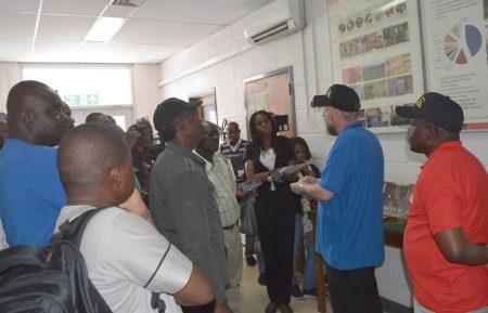 Picture of At the Genetic Resources Center, the media practitioners saw seeds of various crops of importance which IITA holds in trust for humanity.