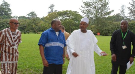 Picture of DG Nteranya Sanginga (left) and Kebbi Governor Alhaji Abubakar Atiku Bagudu.